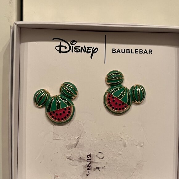Mickey Mouse Disney BaubleBar Mickey Mouse Watermelon Stud Earrings (NEW) (w/ax) - Picture 11 of 14